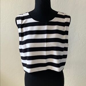 Elegant Striped Sleeveless Blouse
